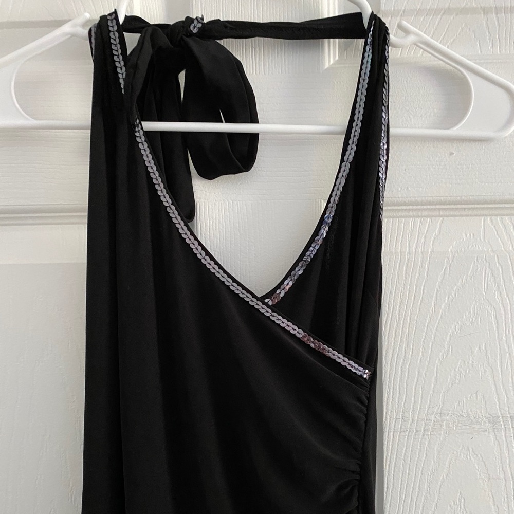 sequin halter dress
